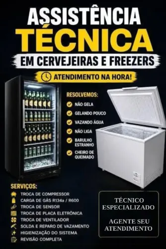 Gás em Expositores e freezer a domicílio 