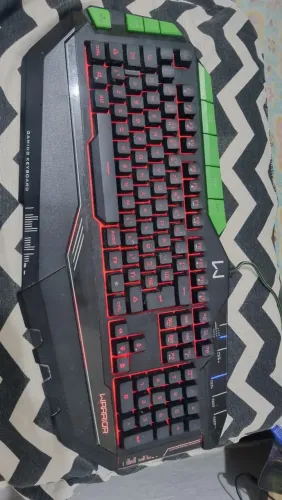Teclado Gamer Warrior Multilaser TC196 LED - Com Teclas Macro