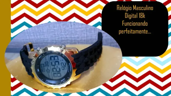 Relógio Masculino Digital 18k