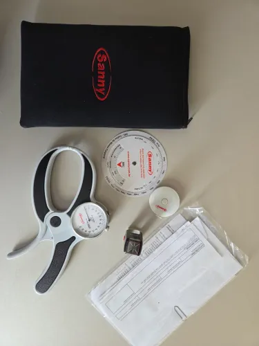 Adipômetro Clínico Sanny + Kit de Avaliação Física Completo (Com Estojo)