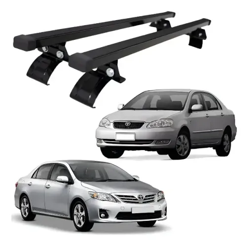 Rack De Teto Travessa Bagageiro Toyota Corolla 2002 Até 2014 Preto