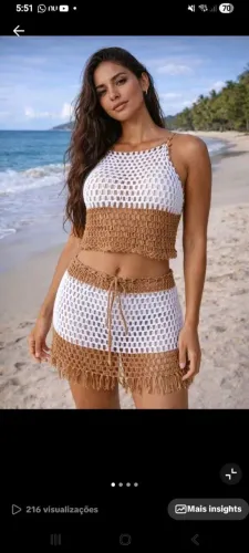 Moda praia  em crochês 