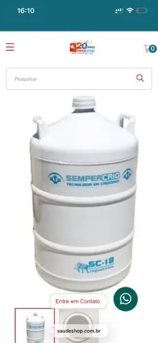 Galão de armazenar nitrogênio líquido 20l sem carga nitrospray