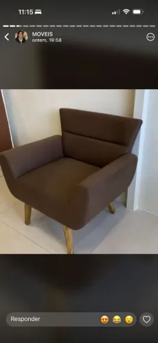 Poltrona opala 80cm largura 95cm altura suporta até 150kilos