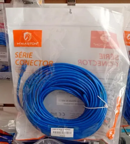 Cabo De Rede Internet Montado Crimpado RJ45 30 Metros - Novo