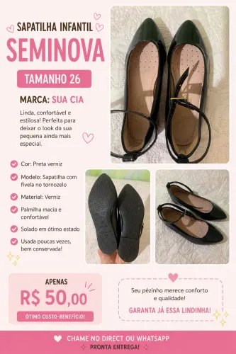Sapatilha infantil menina 