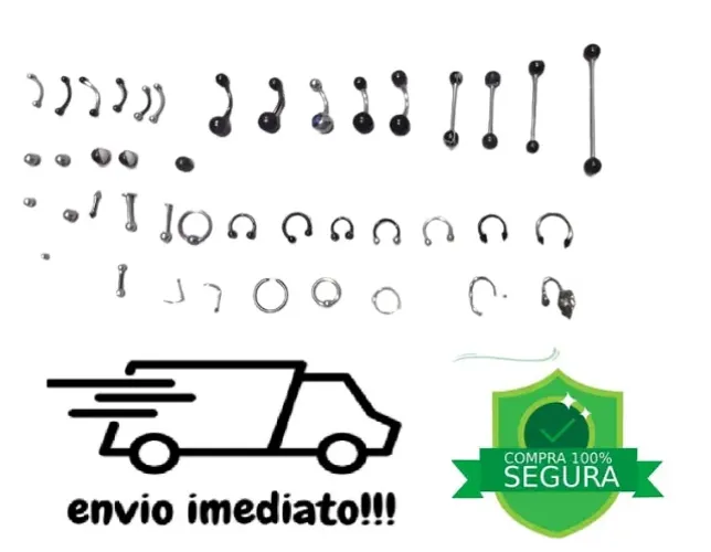 Lote de Piercings (Troco por Tatuagem) (Leia) V/T
