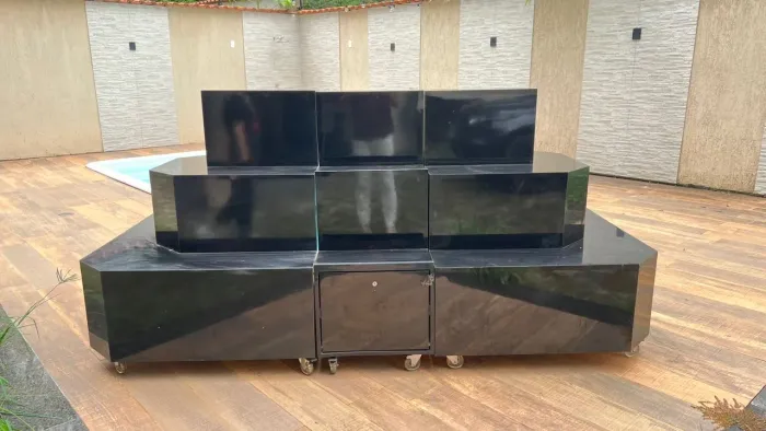 Trenzinho ?quiosque? expositor