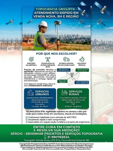 Topografia urbana  e rural - GNSS/RTK