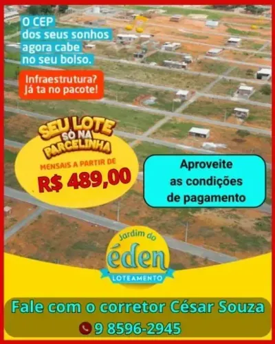 Realize seu sonho!! Lotes a prestação 100% Legalizados, a partir de 200 m² C/ parcelas bai