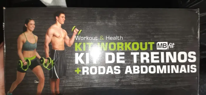 Kit de treinos + rodas abdominais