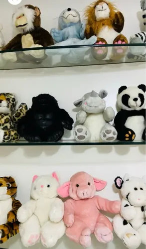 Coleção de bichos de pelúcia parmalat