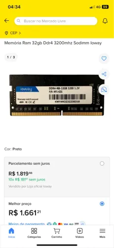 MEMÓRIA RAM DDR4 32GB NOTEBOOK PRA SAIR HOJE!!