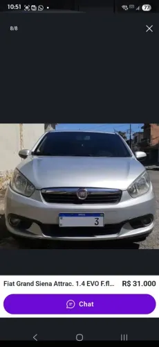 Fiat Grand Siena Attrac. 1.4 EVO F.flex 8V 2015