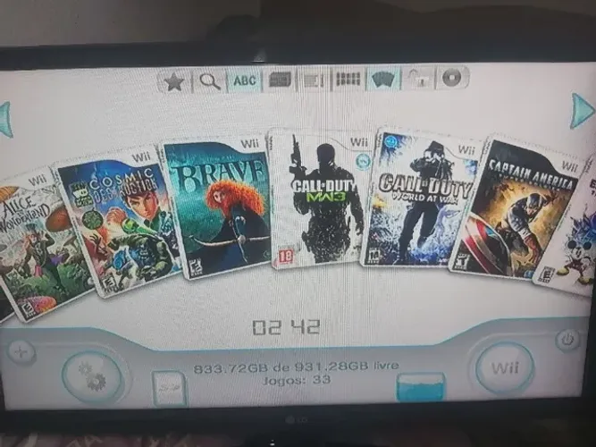 Nintendo Wii + controle + HD SSD 120GB externo com alguns jogos