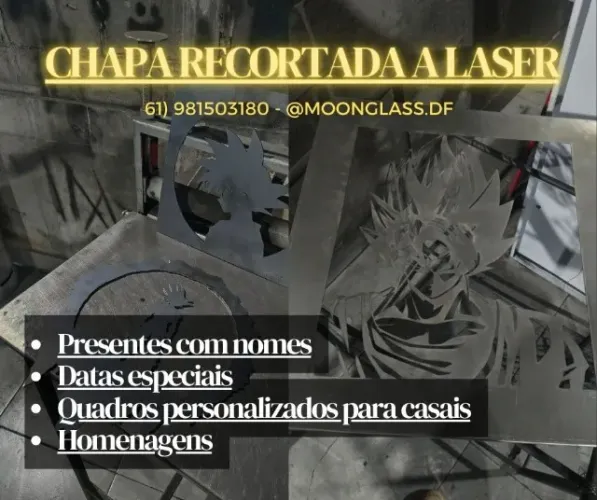 chapa recortada a laser - pronta entrega