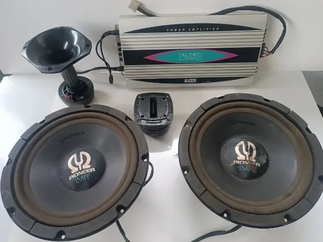 Som automotivo Importado Módulo 2 Falantes 1 Corneta e 1 Super Tweeter