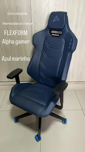 Cadeira Gamer Flexform - Alpha Azul Marinho