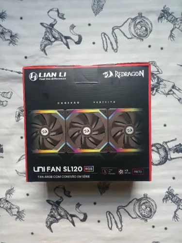 KIT GAMER UNI FAN RGB PRETO COM 3 FANS