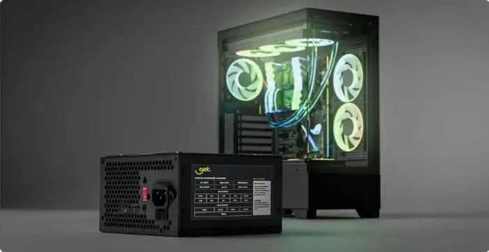 Fonte ATX 350W Real com Cabo de Força Bivolt Preto | GET
