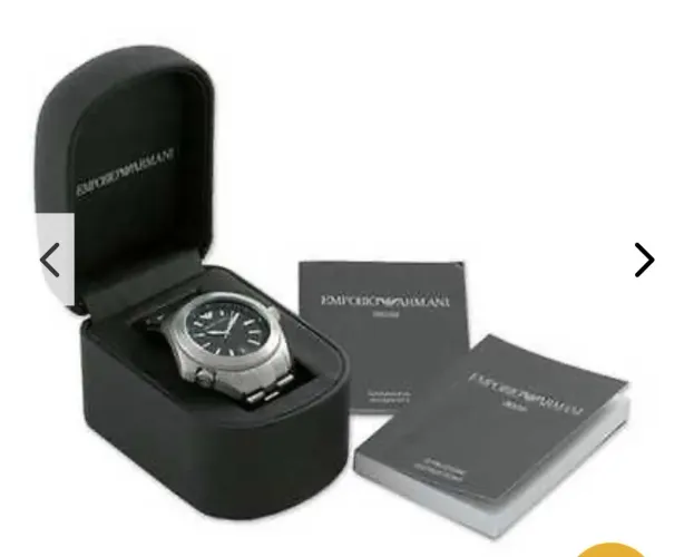 EMPORIO ARMANI DESIGNER AR0560 STAINLESS GENTS SPORTS WATCH