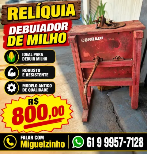 Relíquia, Debuiador de milho antigo.