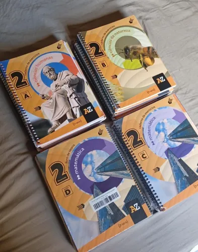 Livro Didático AZ 2º ano EM - Kit 4 Vol. - Todas Matérias - 2 Lacrados