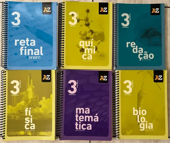 Livros AZ "Extensivo" (módulos) preparação Enem
