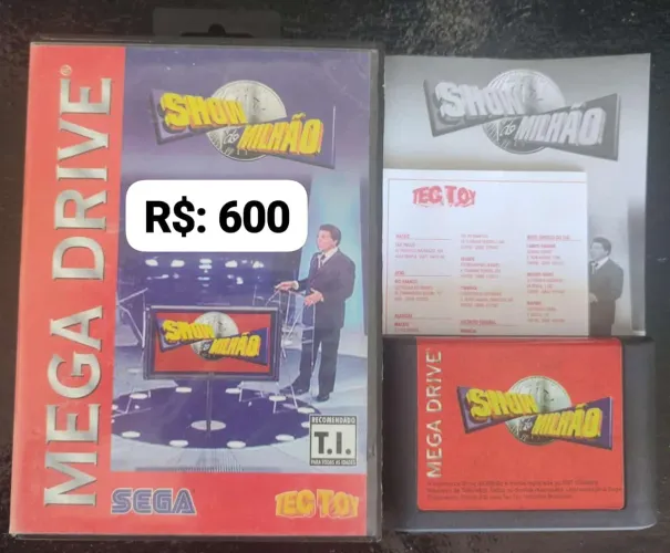 Show do Milhão = R$: 600