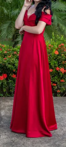 Vestido de festa vermelho