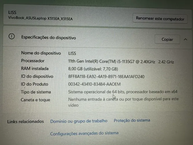 Vendo notebook asus