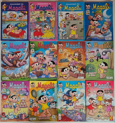 Gibis Revistinhas da Turma da Mônica Magali Lote com 12