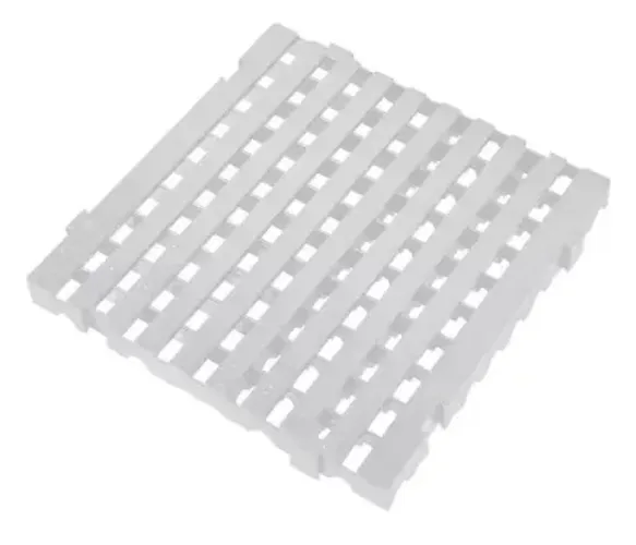 Pallet Piso Palet Estrado de Plástico 50x50x4,5cm Branco