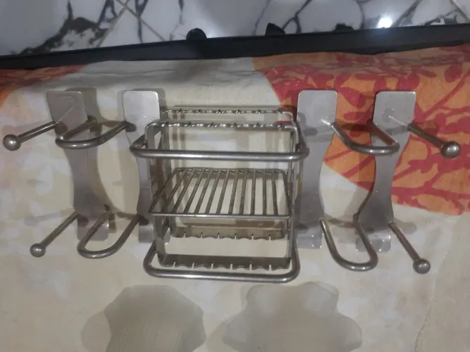 suporte organizador de metal,