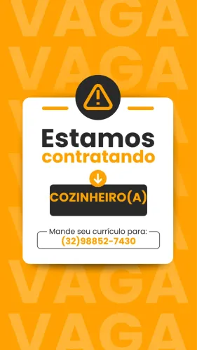 vaga cozinheiro(a) com experiência 