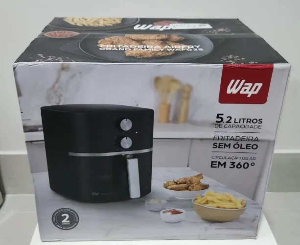 (NOVA) Fritadeira Air Fryer Wap 5.2L Grande Nova na Caixa 220V - Presente dia das mães