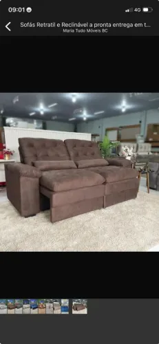 SOFA RETRATIL E RECLINAVEL 2.20M