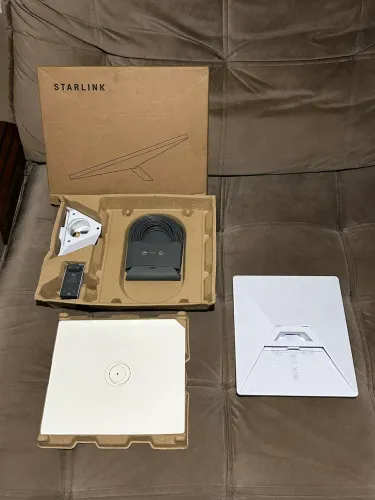Starlink Mini de Internet Via Satélite Nova na Caixa.