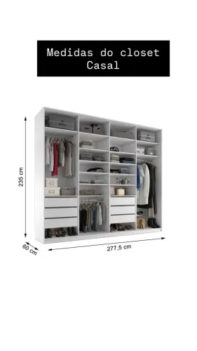 Closet Casal 100%MDF