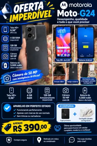 Moto G24 Funcionando Perfeitamente