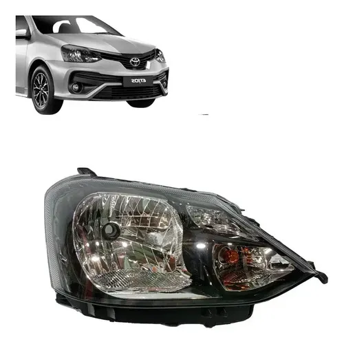 Farol Etios 2013 2014 A 2019 Mascara Negra Direito Original Direito/passageiro