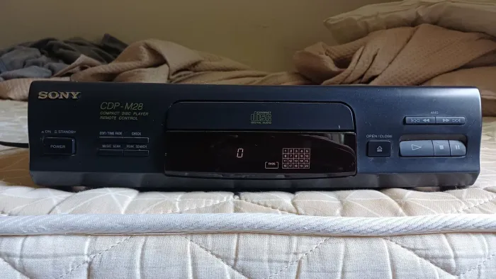 Cd player sony cpd m28 liga, motor funciona, mas nao abre a tampa, visor impecável 