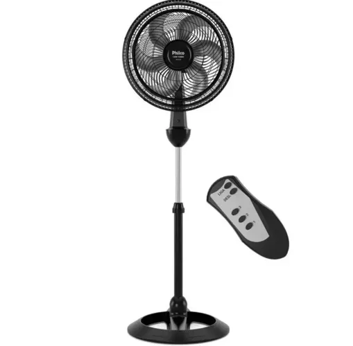  Ventilador de Coluna Philco PVC41B C/ Controle Remoto, 6 Pás 160W - Preto