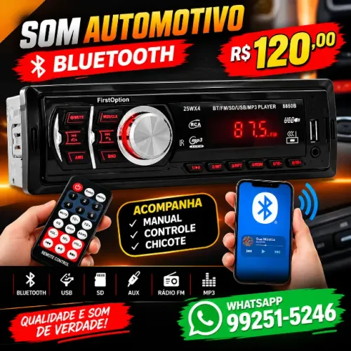 som automotivo Bluetooth a pronta entrega !