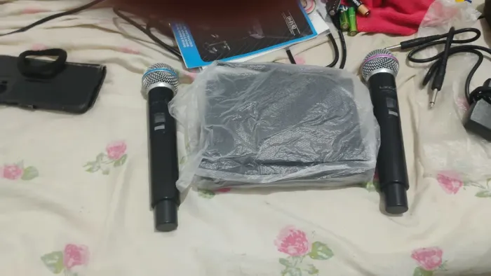 Microfone duplo sem fio