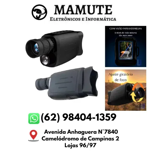 Câmera Monóculo Visão Noturna Infravermelho Zoom AC500 Recarregável