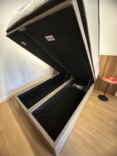 Base cama baú Sommier Cori Casal Ortobom nova