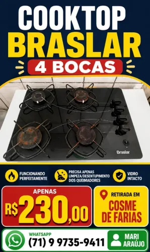 Cooktop Braslar 4 Bocas