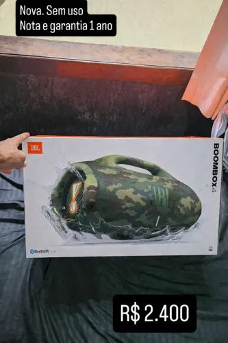 Jbl boombox 4 camuflada nova