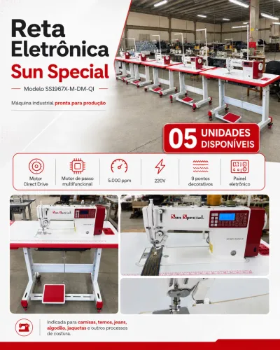 Máquina Reta Eletrônica Sun Special